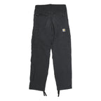 CARHARTT Mens Cotton Blend Black Regular Cargo Trousers W30 L29 Workwear