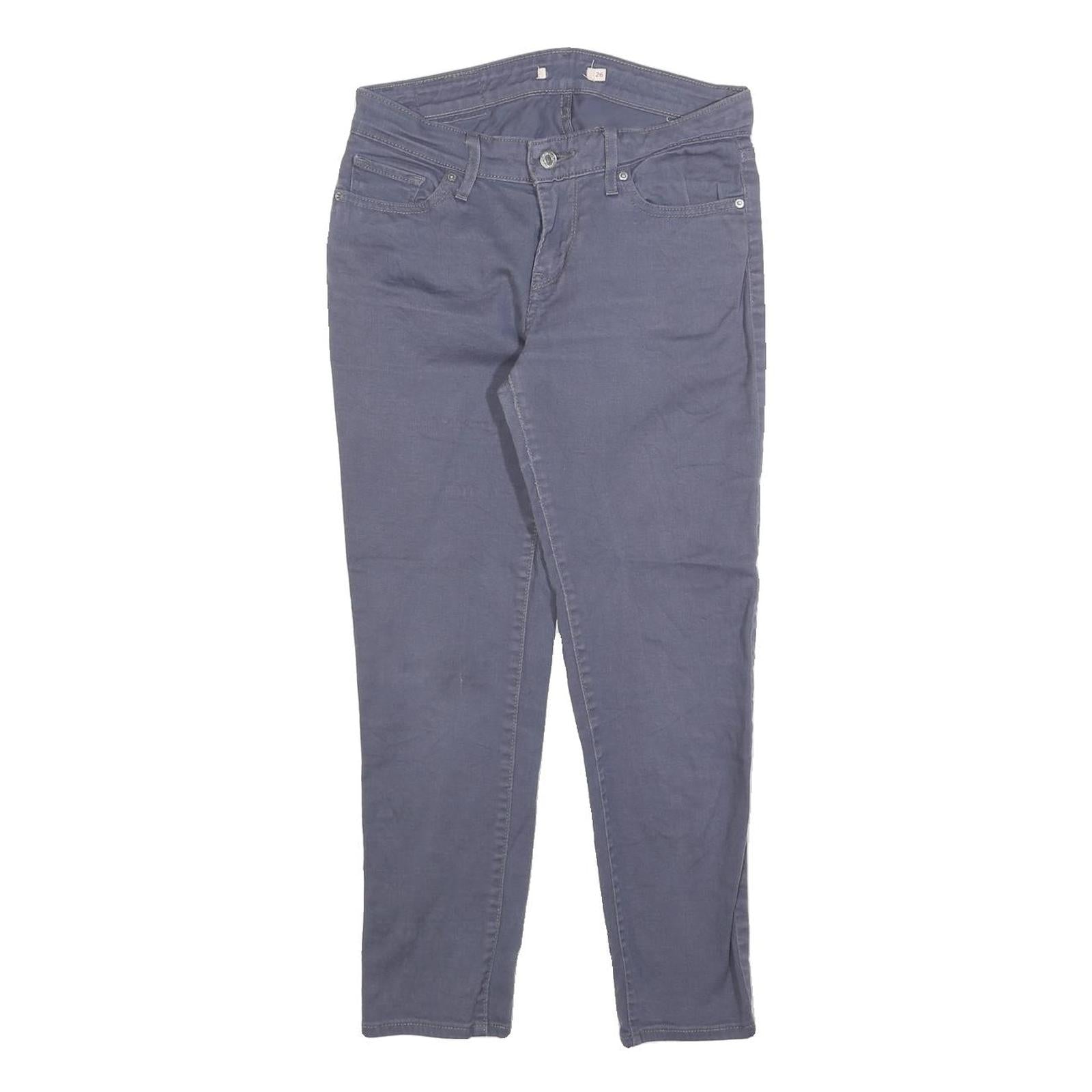 LEVI'S Womens Jeans Blue Slim Skinny Denim W26 L26 Zip Cotton Blend Casual