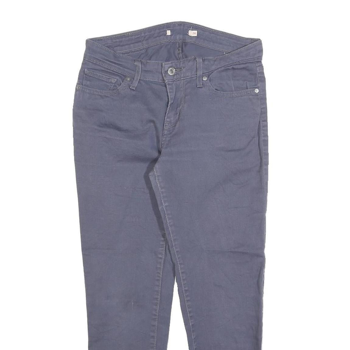 LEVI'S Womens Jeans Blue Slim Skinny Denim W26 L26 Zip Cotton Blend Casual