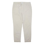 DKNY Womens Cotton Blend Beige Regular Fit Straight Trousers W32 L26 Classic