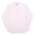 TOMMY HILFIGER Mens Pink & White Stripe Shirt L Cotton Blend Button-Down Collar