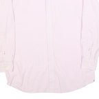 TOMMY HILFIGER Mens Pink & White Stripe Shirt L Cotton Blend Button-Down Collar