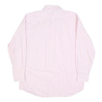 TOMMY HILFIGER Mens Pink & White Stripe Shirt L Cotton Blend Button-Down Collar