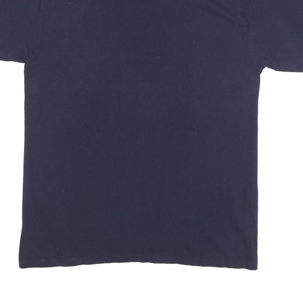 CHAMPION Mens Blue Graphic T-Shirt M Short Sleeve Crew Neck Logo Cotton Blend