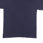 CHAMPION Mens Blue Graphic T-Shirt M Short Sleeve Crew Neck Logo Cotton Blend