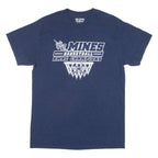 GILDAN Mines Basketball Mens T-Shirt Blue USA M