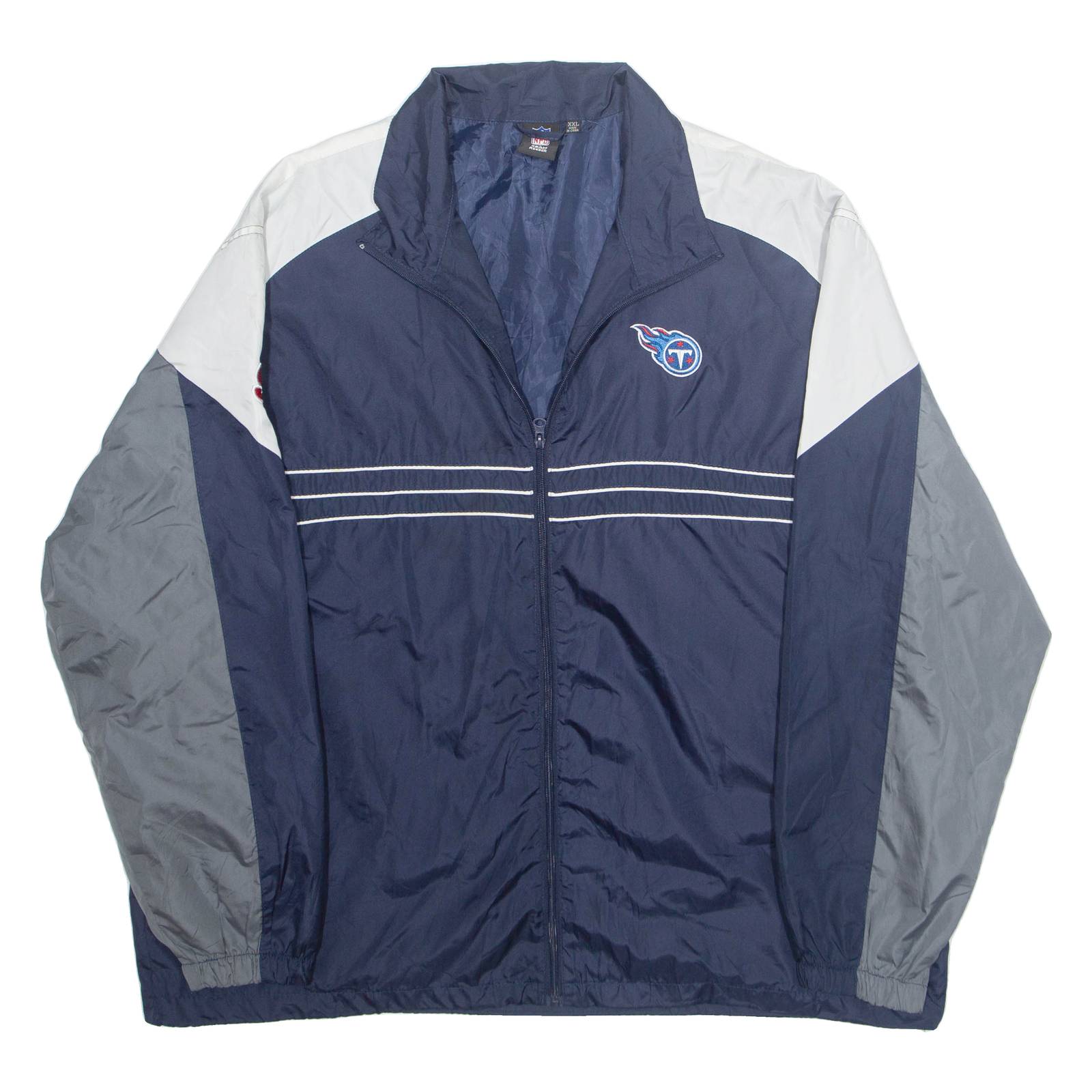 NFL Mens Track Jacket Blue Nylon USA 2XL