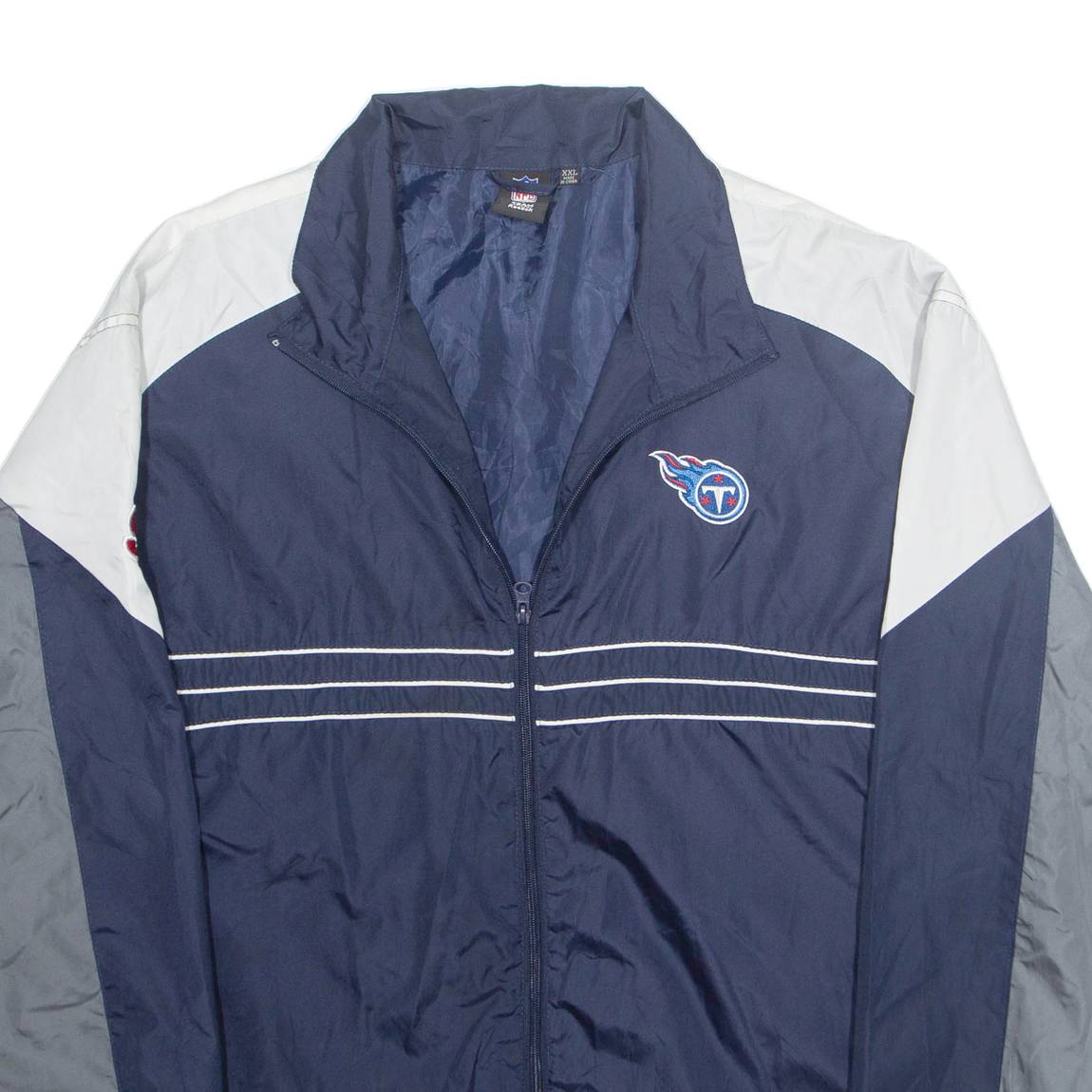 NFL Mens Track Jacket Blue Nylon USA 2XL