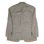 LAUREN RALPH LAUREN Mens Beige & Brown Tailored Cotton Check Jacket M Button