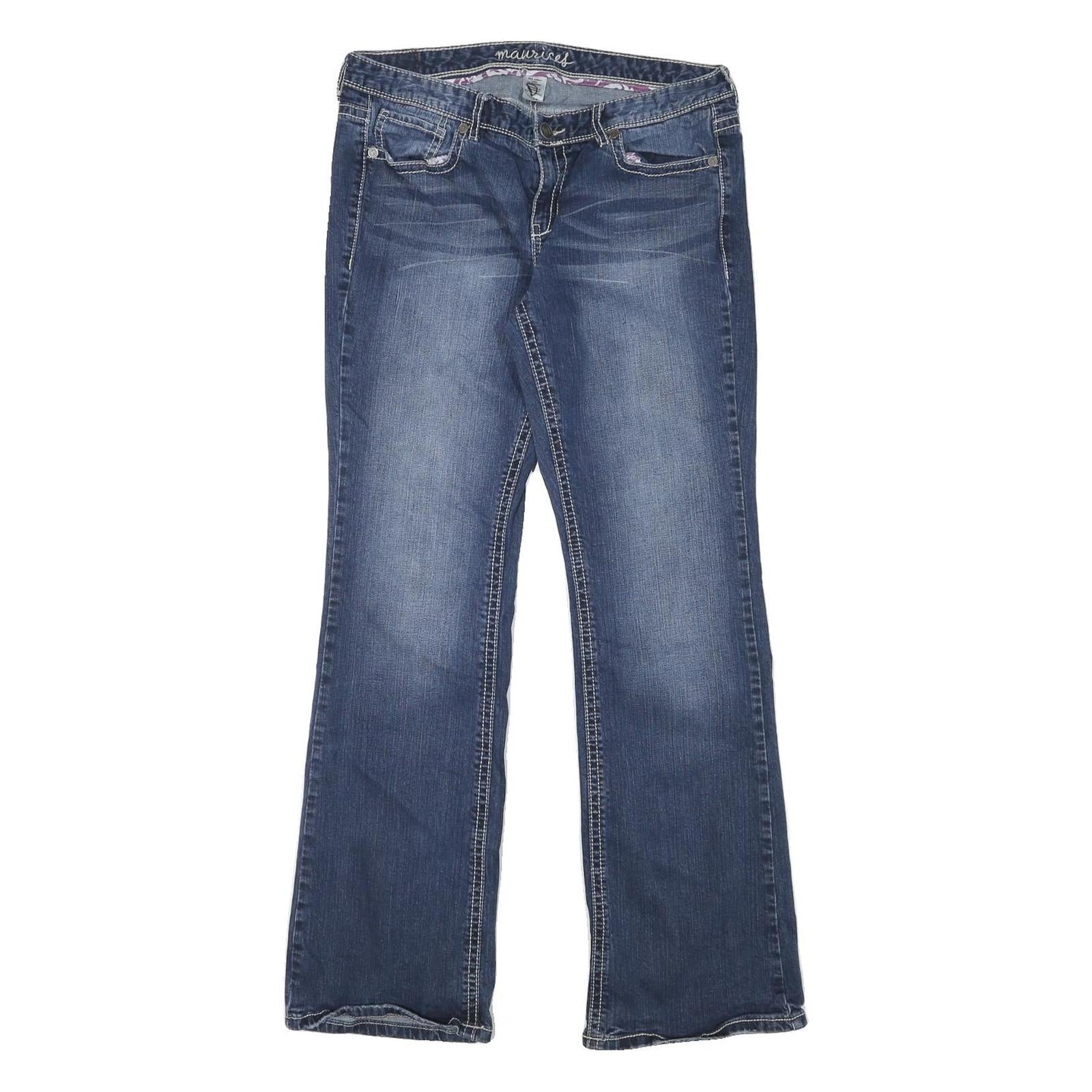 MAURICES Womens Regular Fit Bootcut Denim Blue Jeans W32 L32 Stylish Casual