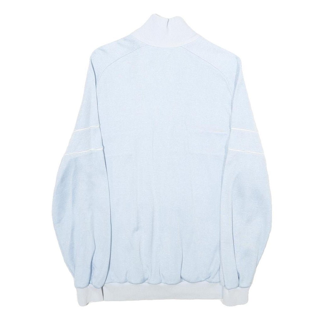 JEAN JACQUES BENSON Mens Light Blue & White Zip Up Jacket S Polyester Casual