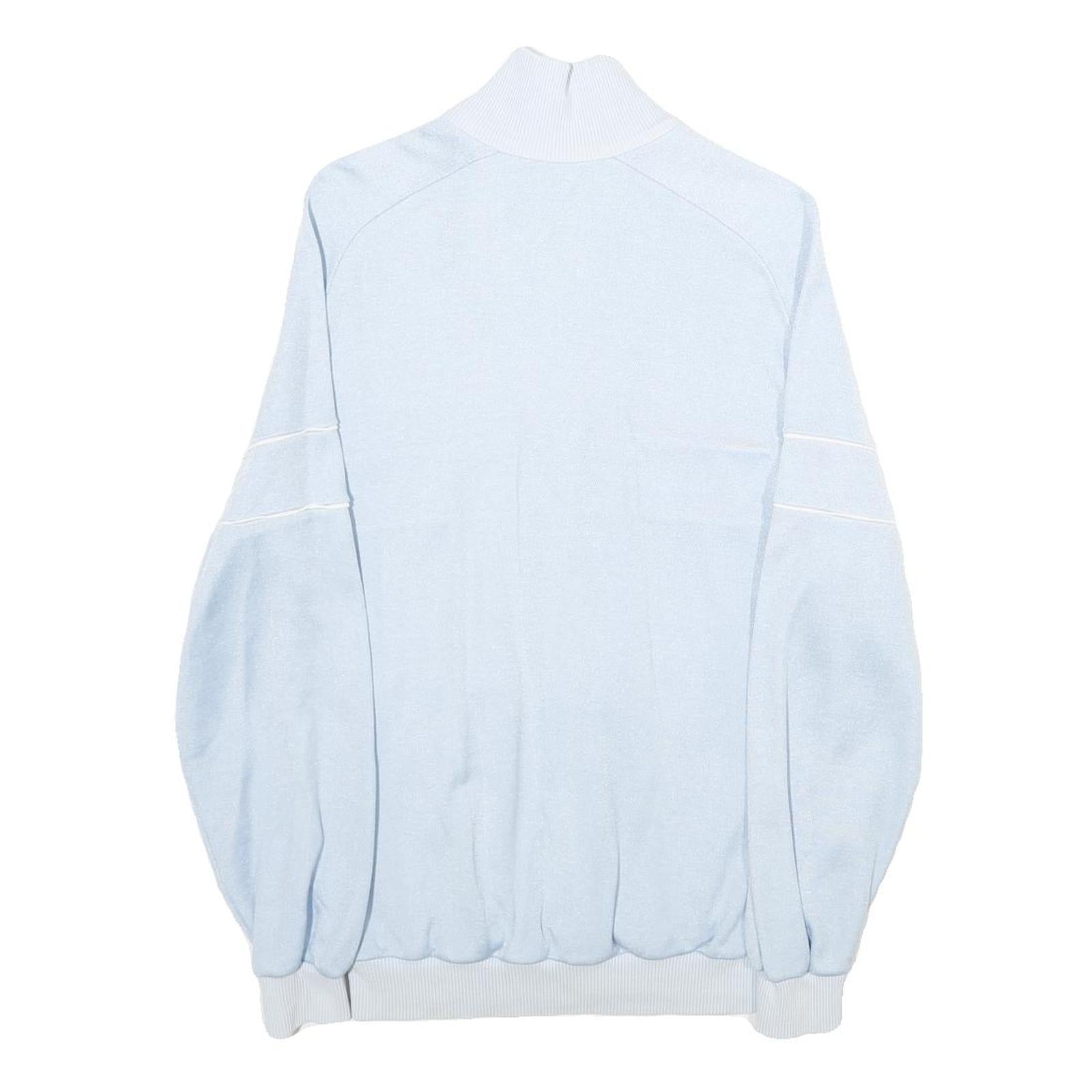 JEAN JACQUES BENSON Mens Light Blue & White Zip Up Jacket S Polyester Casual