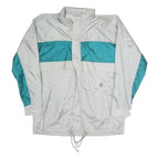 SPORTING LIFE Mens Grey & Teal Colourblock Track Jacket M Polyester Blend Zip