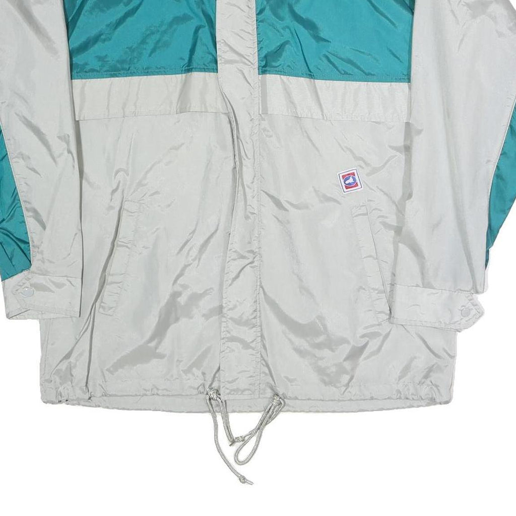 SPORTING LIFE Mens Grey & Teal Colourblock Track Jacket M Polyester Blend Zip