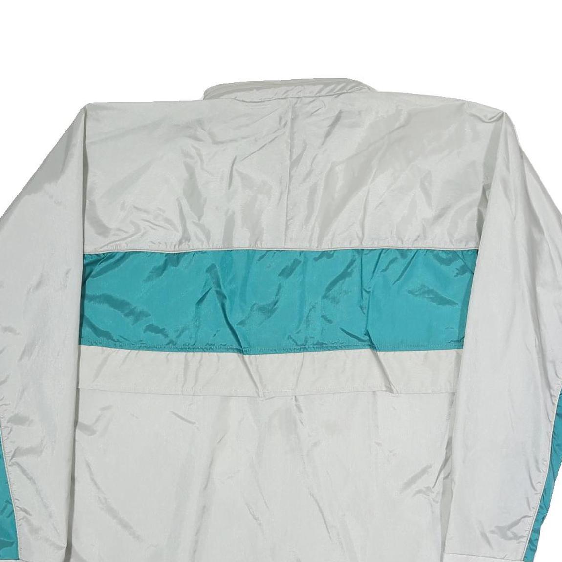 SPORTING LIFE Mens Grey & Teal Colourblock Track Jacket M Polyester Blend Zip