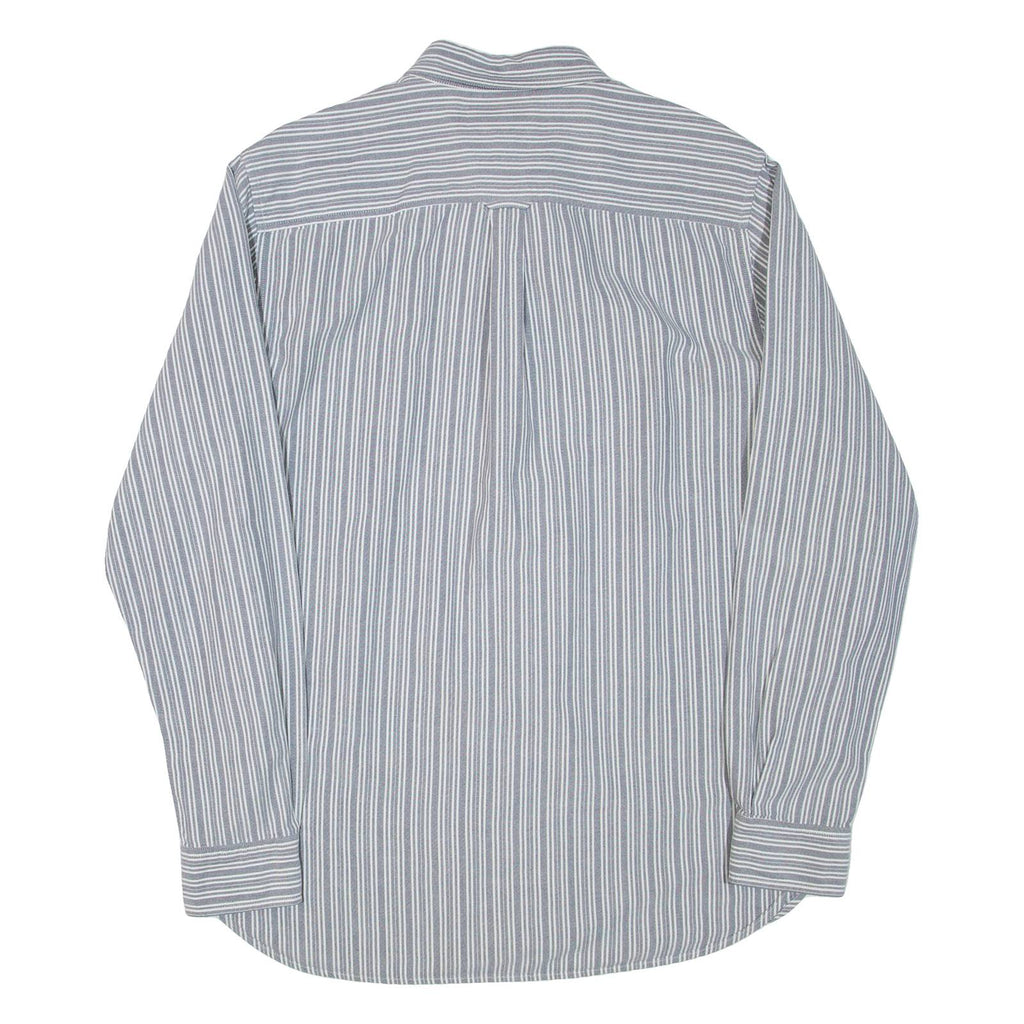 TIMBERLAND Mens Shirt Grey Striped Long Sleeve M