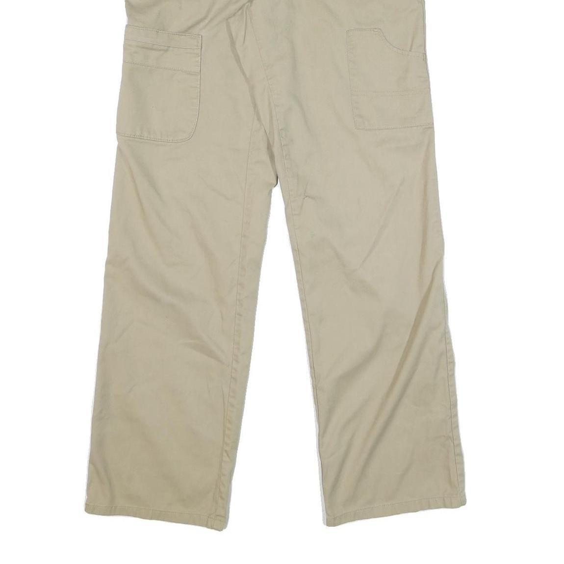 DICKIES Mens Cotton Blend Beige Regular Fit Straight Leg Trousers W30 L32