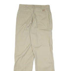 DICKIES Mens Cotton Blend Beige Regular Fit Straight Leg Trousers W30 L32