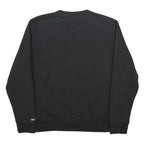 TOMMY JEANS Mens Black Cotton Blend Sweatshirt Crew Neck XL Logo Print