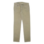 TOMMY HILFIGER Womens Cotton Blend Beige Slim Straight Trousers W30 L31