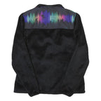 FILA Womens Black Multicolour Panel Zip Up Jacket XS Polyester Blend Fleece