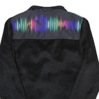 FILA Womens Black Multicolour Panel Zip Up Jacket XS Polyester Blend Fleece