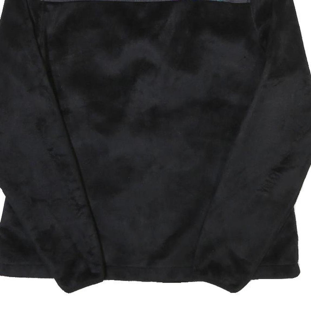 FILA Womens Black Multicolour Panel Zip Up Jacket XS Polyester Blend Fleece