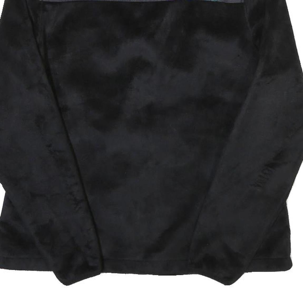 FILA Womens Black Multicolour Panel Zip Up Jacket XS Polyester Blend Fleece