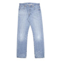 LEVI'S 501 Mens Blue Regular Straight Denim Cotton Light W33 L34 Classic Fit