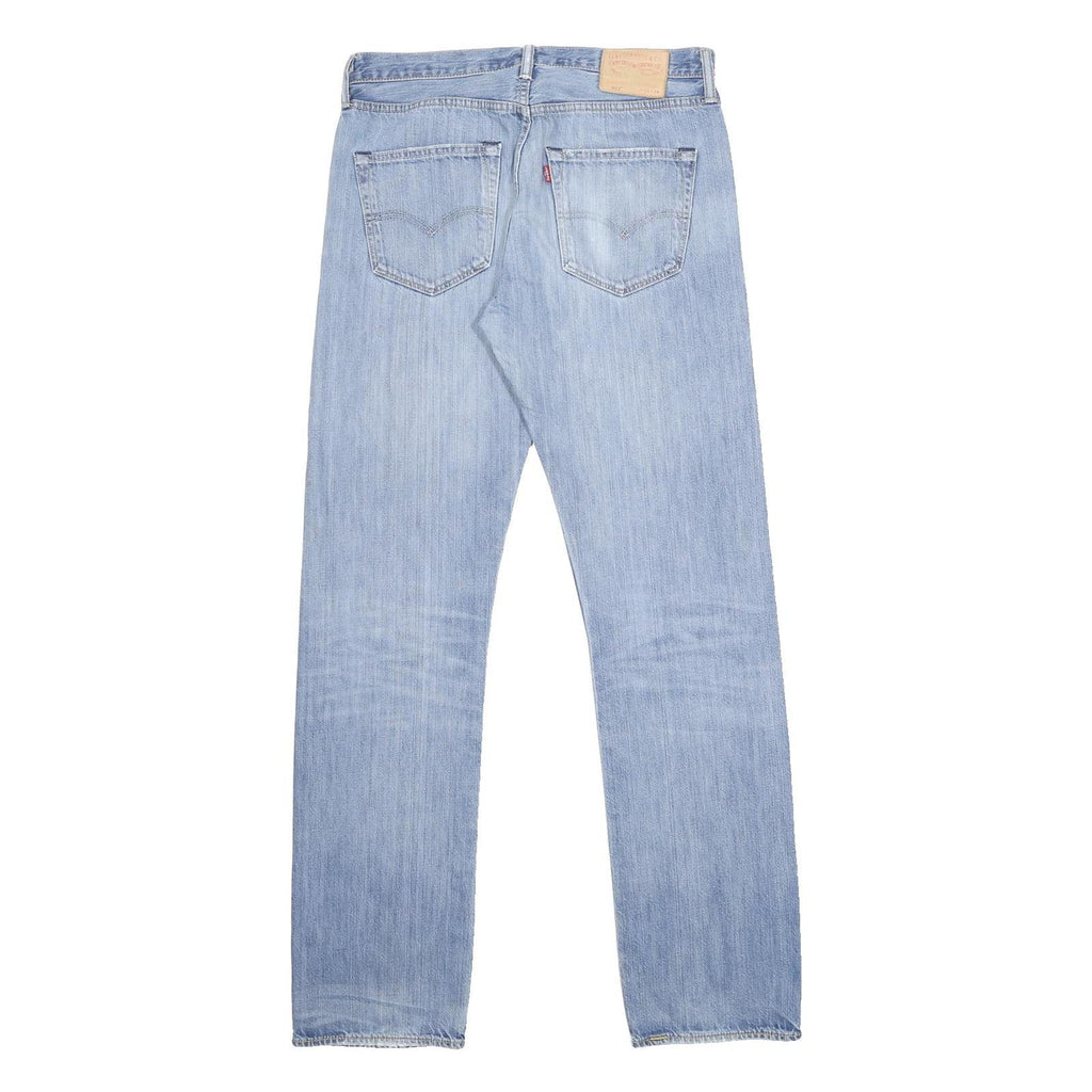 LEVI'S 501 Mens Blue Regular Straight Denim Cotton Light W33 L34 Classic Fit