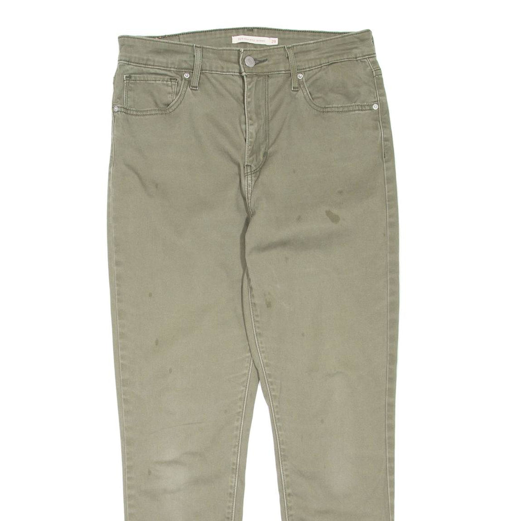 LEVI'S Womens Trousers Green Regular Skinny W29 L27