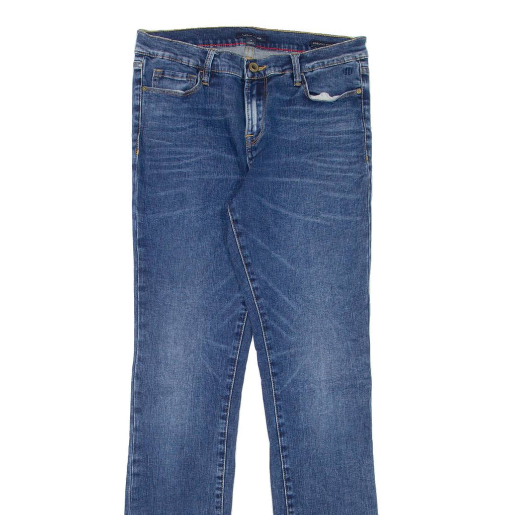 TOMMY HILFIGER Greenwich Womens Jeans Blue Slim Straight Denim Stone Wash W28 L32