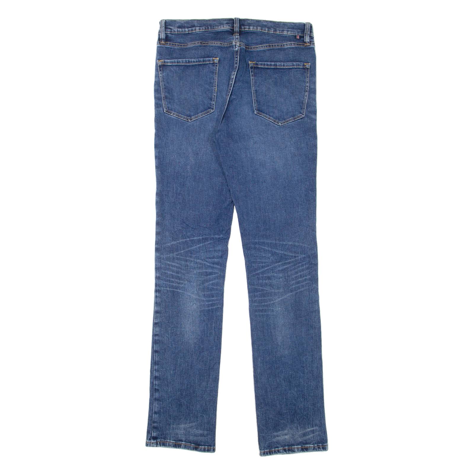 TOMMY HILFIGER Greenwich Womens Jeans Blue Slim Straight Denim Stone Wash W28 L32