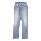 LEVI'S 501S Womens Slim Blue Denim Raw Button W27 L32 Slim Fit Jeans