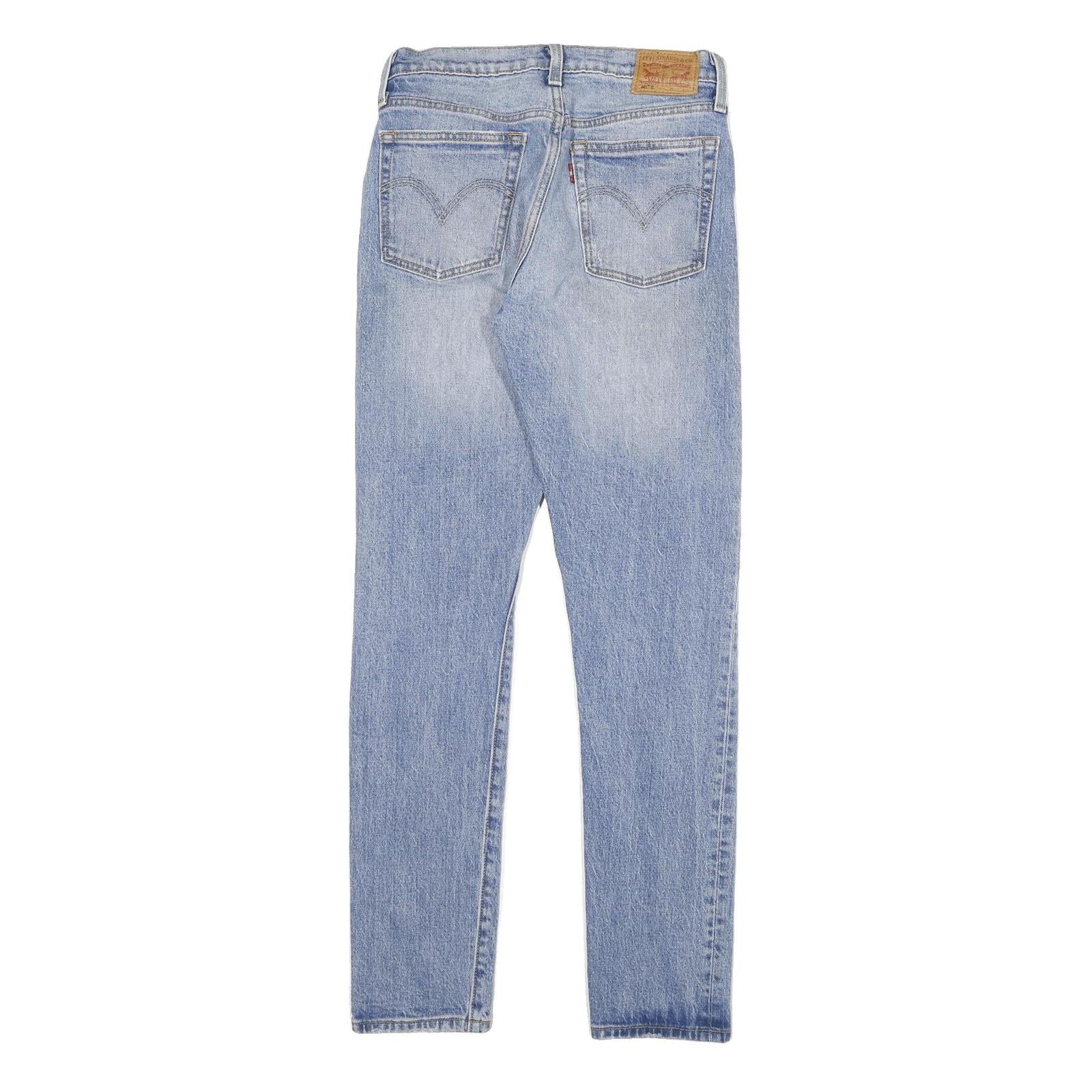 LEVI'S 501S Womens Slim Blue Denim Raw Button W27 L32 Slim Fit Jeans