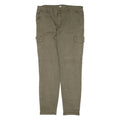 CHICOREE Cargo Womens Trousers Green Regular Tapered W33 L28