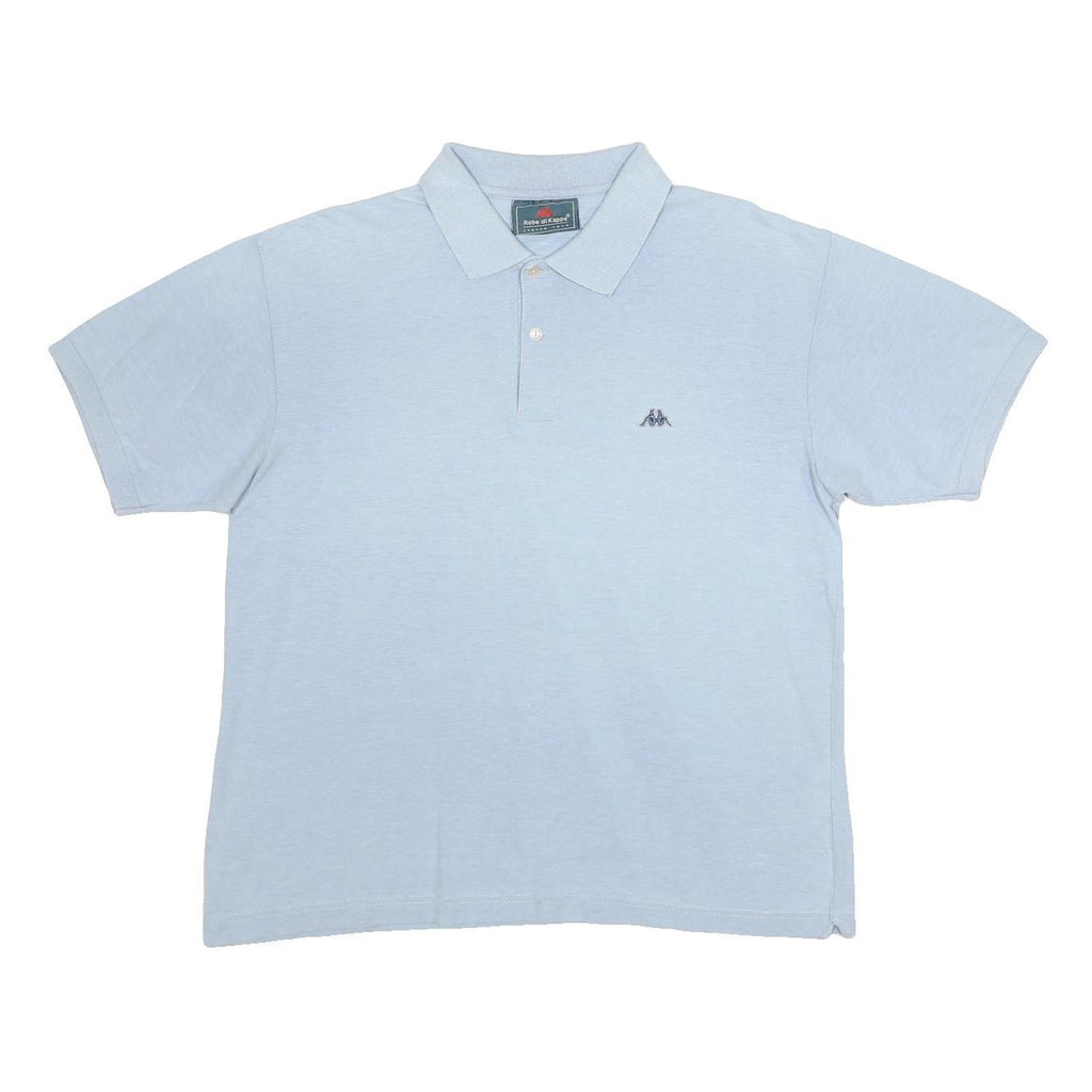 KAPPA Womens Blue Short Sleeve Plain XL Cotton Blend Polo Shirt Casual