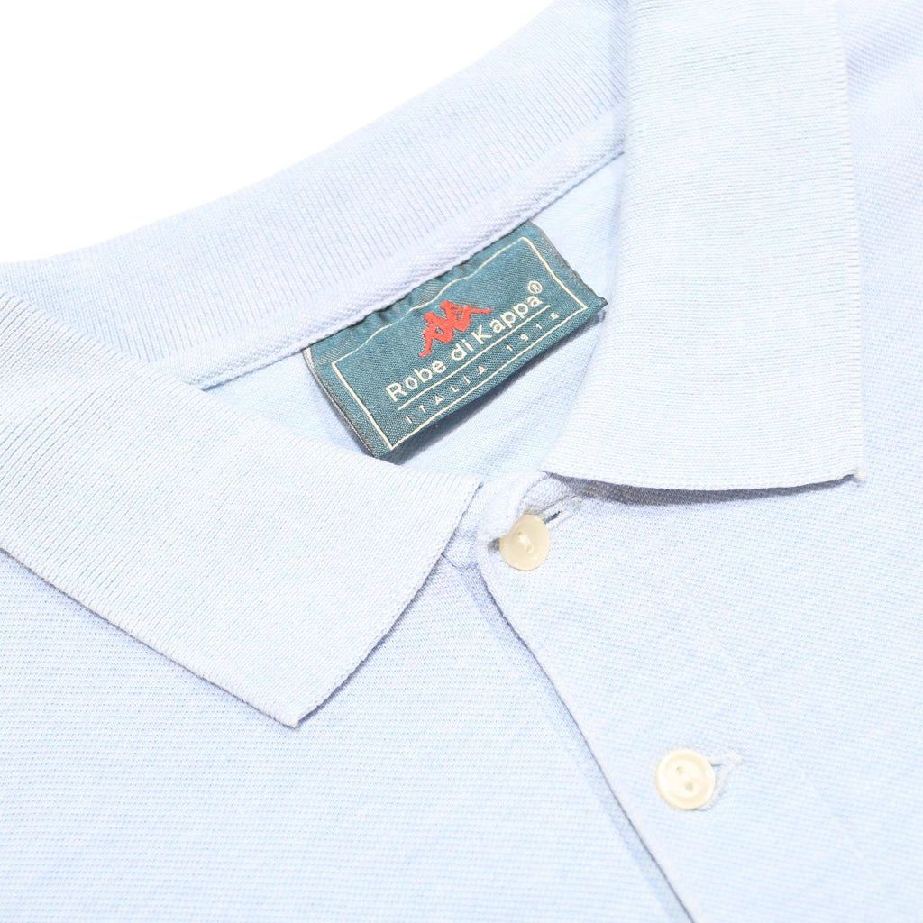 KAPPA Womens Blue Short Sleeve Plain XL Cotton Blend Polo Shirt Casual
