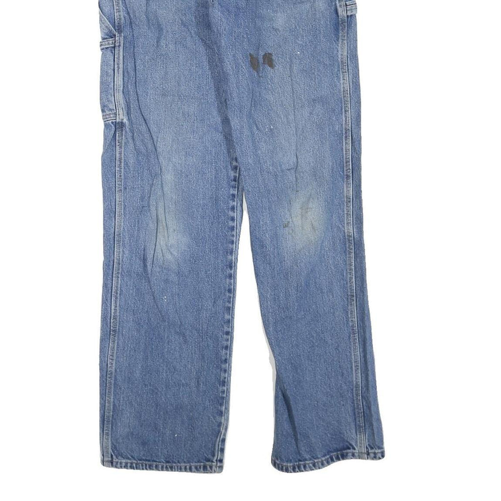 DICKIES Mens Regular Blue Denim Jeans W34 L34 Zip Cotton Blend Classic Casual