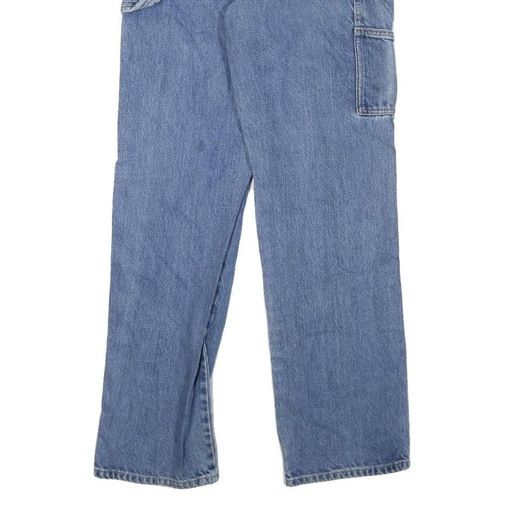 DICKIES Mens Regular Blue Denim Jeans W34 L34 Zip Cotton Blend Classic Casual