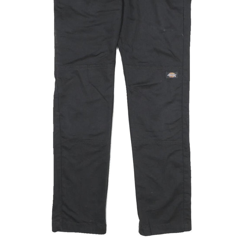 DICKIES Mens Black Slim Cotton Trousers W30 L32 Workwear Casual Zip Fastening