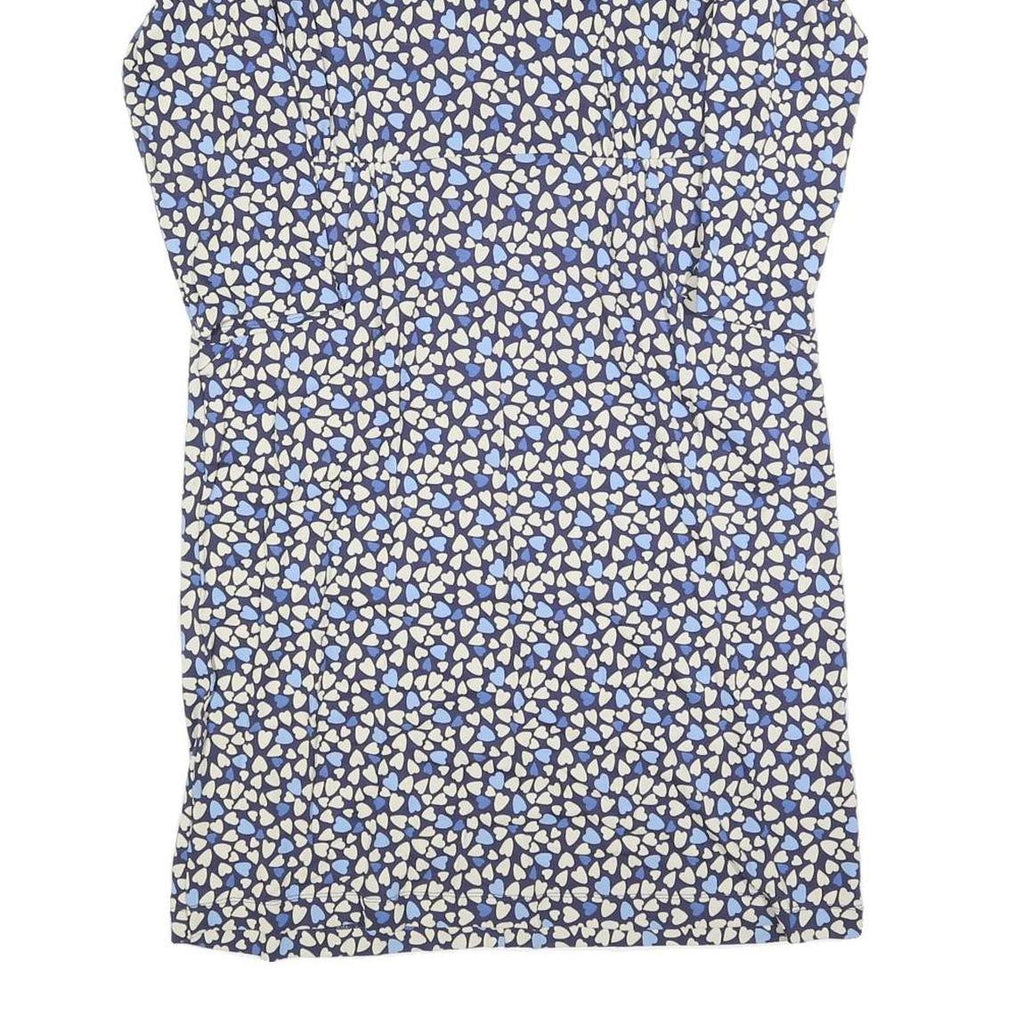 WHITE STUFF Womens Blue & Cream Floral Day Woven Knee Length Dress UK 12