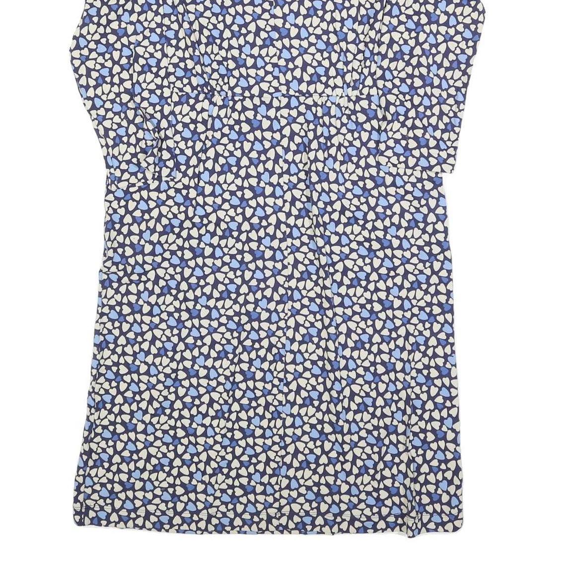 WHITE STUFF Womens Blue & Cream Floral Day Woven Knee Length Dress UK 12