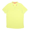 PUMA Mens Yellow Short Sleeve Polo Shirt M Cotton Logo Casual Sportswear