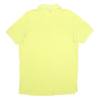 PUMA Mens Yellow Short Sleeve Polo Shirt M Cotton Logo Casual Sportswear