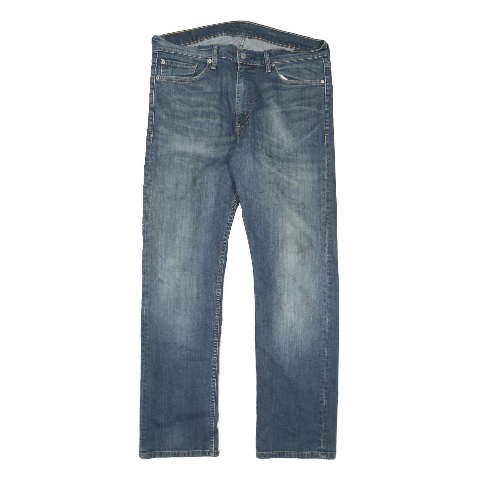 LEVI'S Mens Blue Regular Straight Denim Medium W36 L32 Classic Cotton Blend