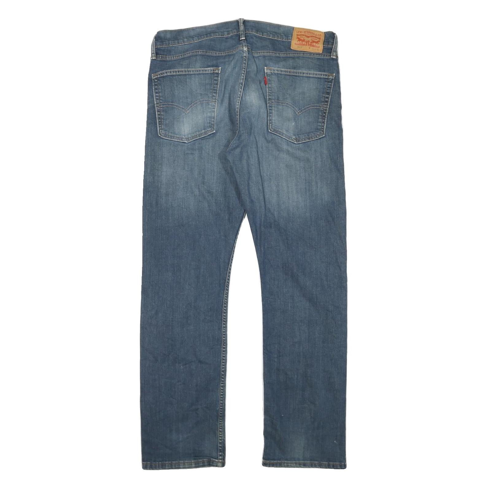 LEVI'S Mens Blue Regular Straight Denim Medium W36 L32 Classic Cotton Blend