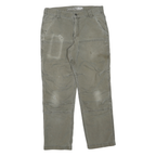 CARHARTT Mens Regular Fit Straight Leg Denim Blue W32 L30 Workwear Durable Zip