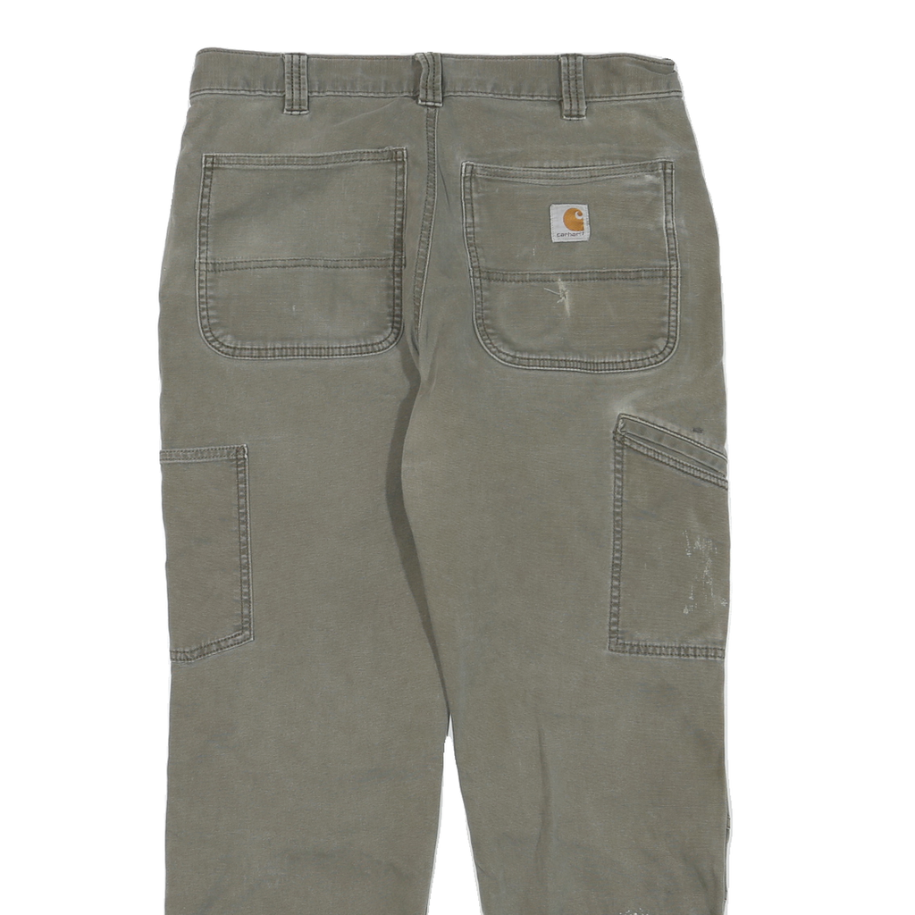 CARHARTT Mens Regular Fit Straight Leg Denim Blue W32 L30 Workwear Durable Zip