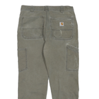 CARHARTT Mens Regular Fit Straight Leg Denim Blue W32 L30 Workwear Durable Zip